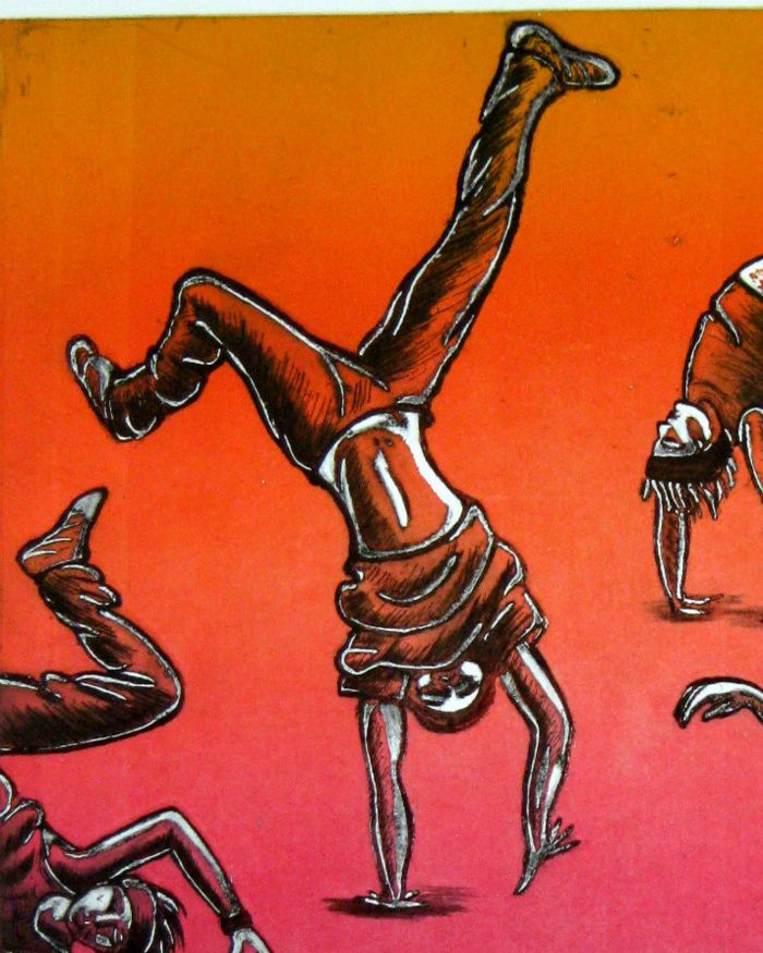 Breakdance, sukkerakvatinte, 50x60